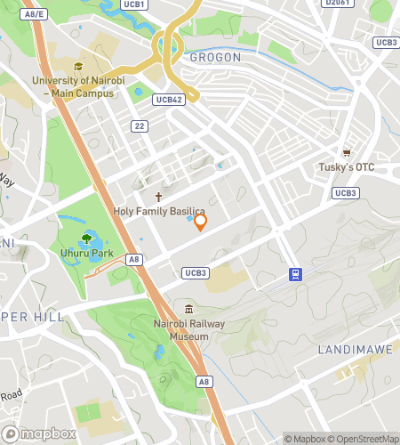 Map of scavenger hunt walking tour for Savanna & Skyline: The Nairobi Hunt