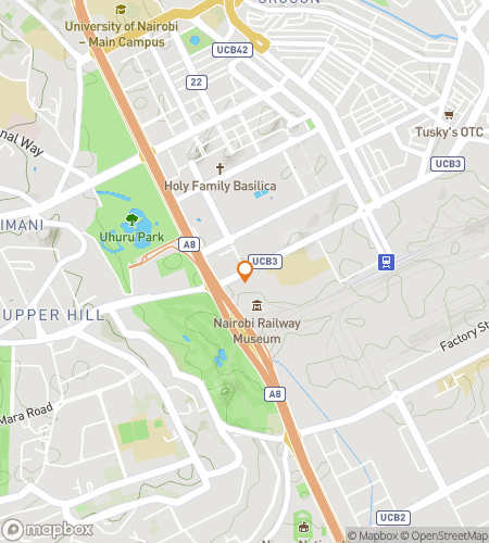 Map of scavenger hunt walking tour for Savanna & Skyline: The Nairobi Hunt