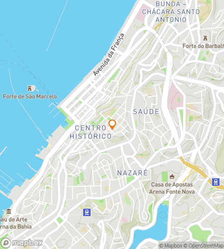 Map of scavenger hunt walking tour for Drums, Dance & Hidden Streets of Pelourinho