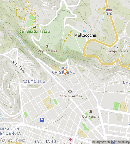 Map of scavenger hunt walking tour for The Inca Trail of Clues: The Cusco Adventure