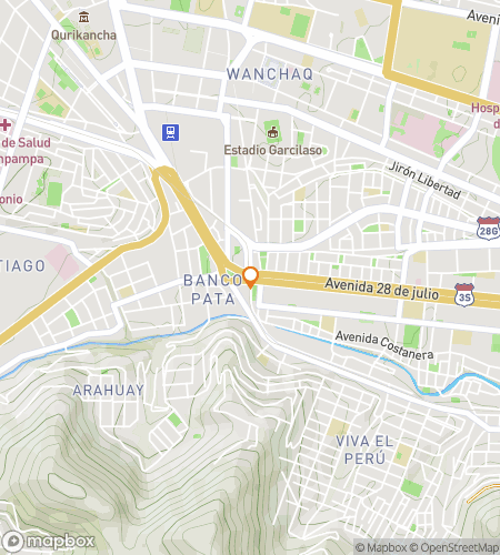 Map of scavenger hunt walking tour for The Inca Trail of Clues: The Cusco Adventure
