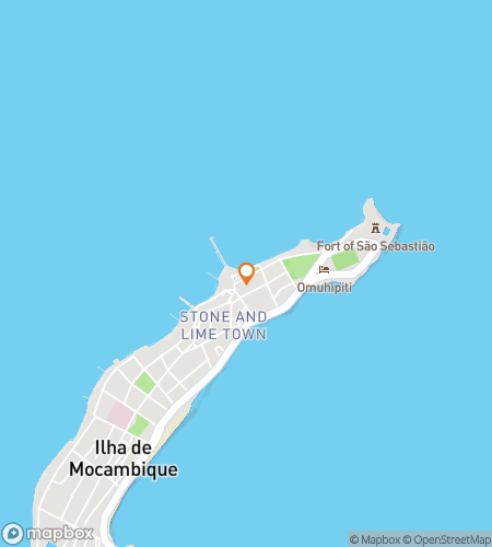 Map of scavenger hunt walking tour for Island Intrigue: Tracing Tales Through Ilha de Mozambique