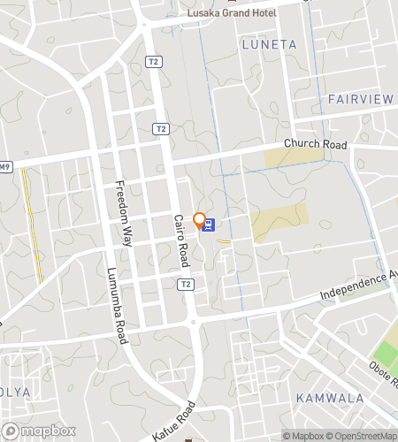 Map of scavenger hunt walking tour for Lose Yourself in Lusaka: The Great Urban Hunt