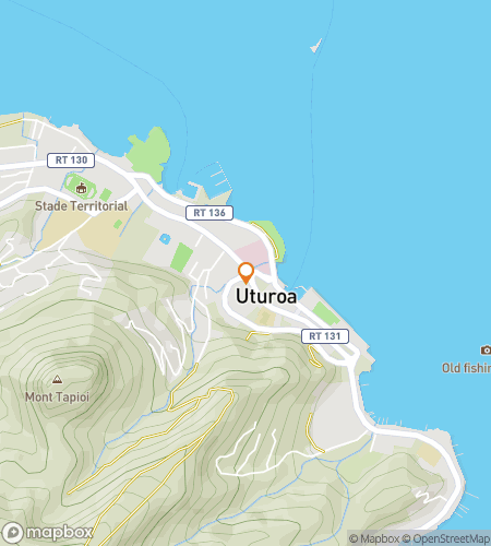 Map of scavenger hunt walking tour for Downtown  Uturoa Hunt