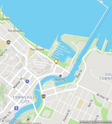 Map of scavenger hunt walking tour for Townsville Ghost Hunt