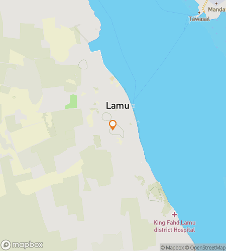 Map of scavenger hunt walking tour for Dhows & Doorways: The Lamu Quest