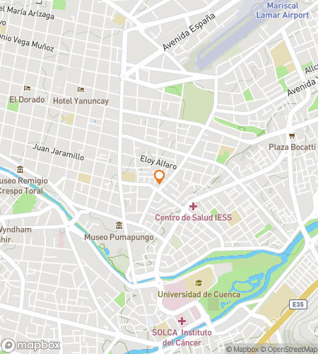 Map of scavenger hunt walking tour for Pumapungo Ruins & Gardens Trail