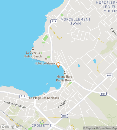 Map of scavenger hunt walking tour for Baie Watch: A Tropical Treasure Hunt