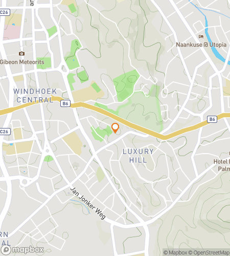 Map of scavenger hunt walking tour for Wind-Where? The Downtown Windhoek Discovery Chase