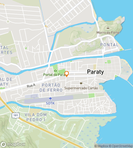 Map of scavenger hunt walking tour for Paraty: Where Time Walks on Cobblestones