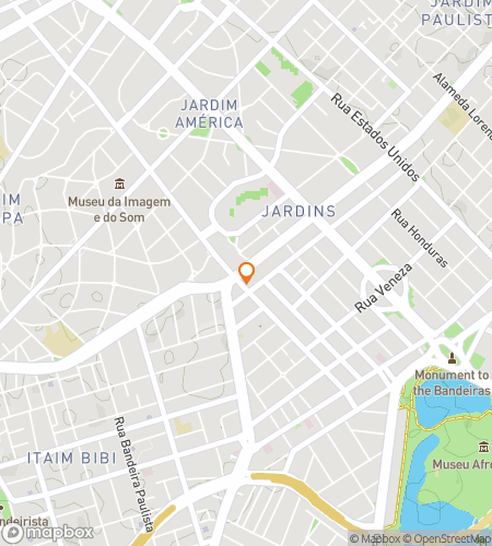 Map of scavenger hunt walking tour for Sao Paulo Adventure Luxuoso