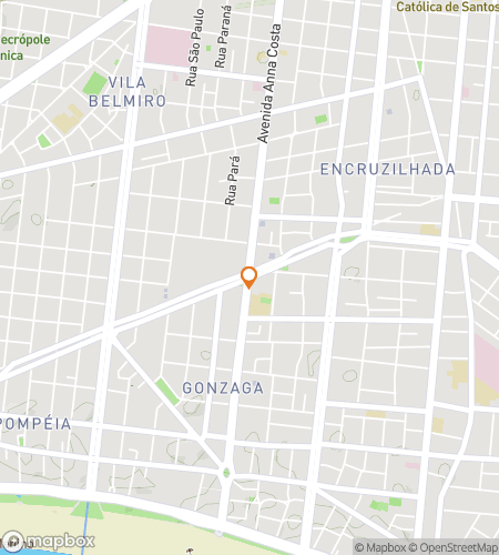 Map of scavenger hunt walking tour for Santos: A Saintly Search