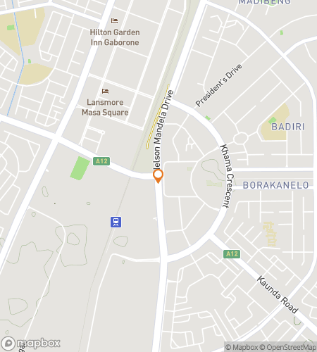 Map of scavenger hunt walking tour for Hills, History & Hidden Corners of Gaborone