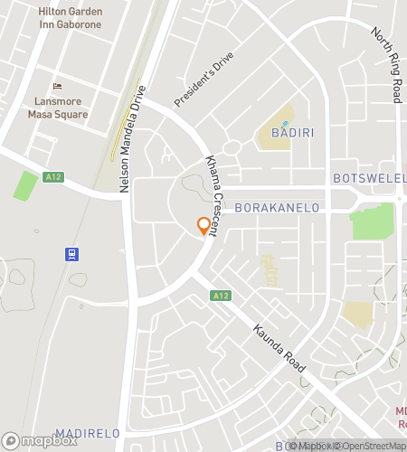 Map of scavenger hunt walking tour for Gaborone Public Life & Purpose Adventure