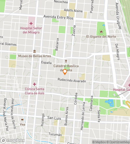 Kort over scavenger hunt gåtur for Saltas Hellige Skridt