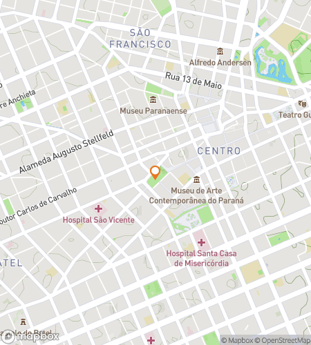 Map of scavenger hunt walking tour for Curiouser and Curitiba: The Garden City Quest