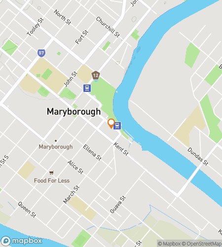 Térkép a "No Rest in Maryborough" gyalogos kincsvadászat túrához