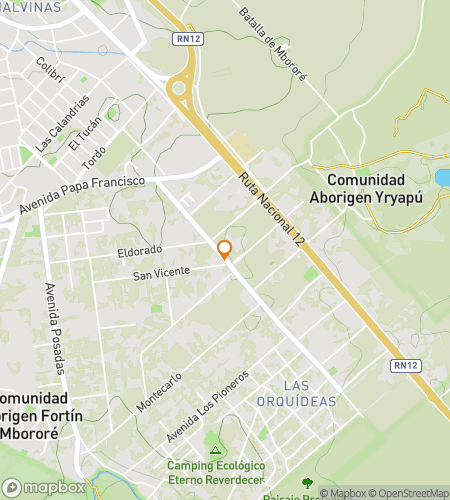 Map of scavenger hunt walking tour for Falls and Found: The Puerto Iguazú Quest