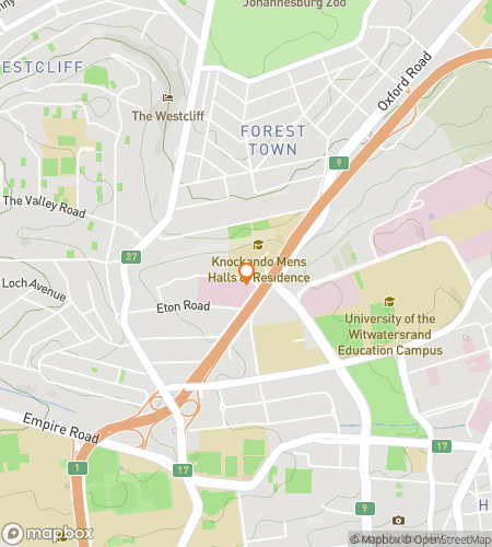 Mapa prohlídky s hrou Haunted Jozi: A Johannesburg Spooky Hunt