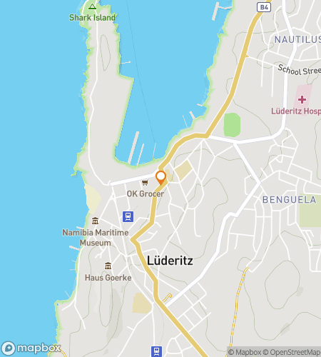 Map of scavenger hunt walking tour for From Diamonds to Dunes: The Lüderitz Adventure