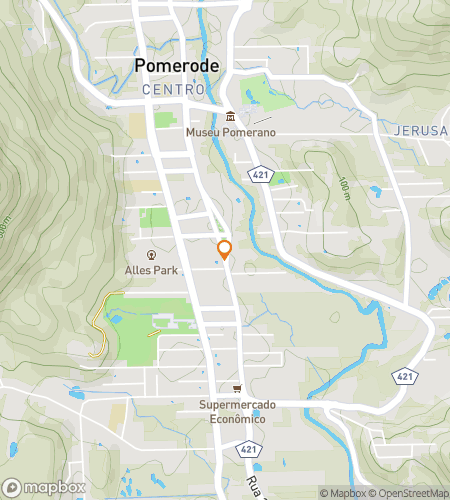 Map of scavenger hunt walking tour for Clueber Alles: The Pomerode Hunt