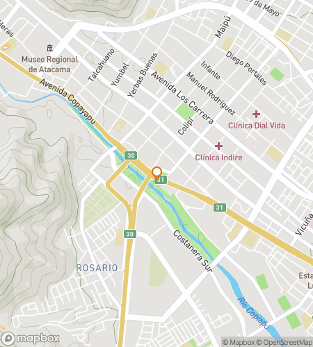 Map of scavenger hunt walking tour for The Copiap&oacute; Code&colon; Secrets of the Atacama