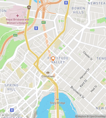 Map of scavenger hunt walking tour for Fast Times in Fortitude Valley