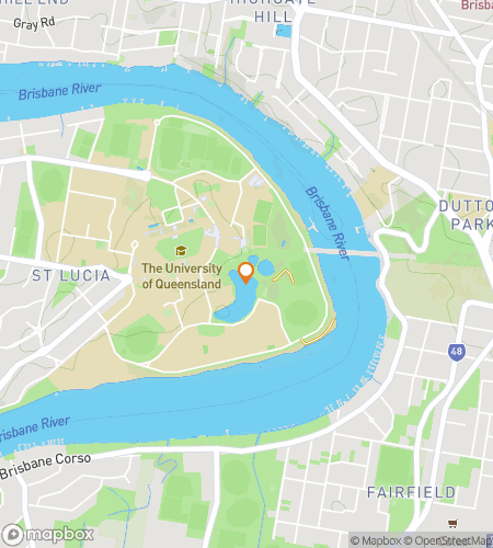 Map of scavenger hunt walking tour for The University of Queensland Hunt