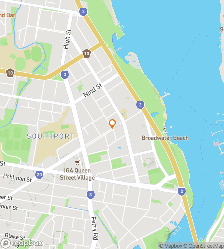 Map of scavenger hunt walking tour for Gold Coast Community Charm