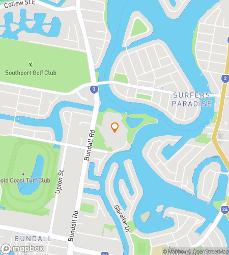 Map of scavenger hunt walking tour for Shadows of Surfers Paradise: A Gold Coast Spooky Hunt