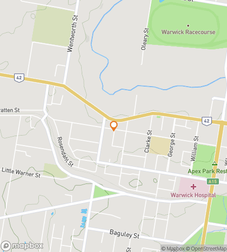 Map of scavenger hunt walking tour for Warwick Ghost Hunt Tour