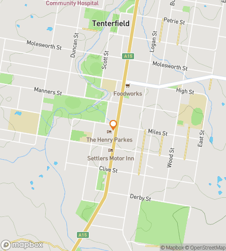 Map of scavenger hunt walking tour for From Federation to Fun: Discover Tenterfield