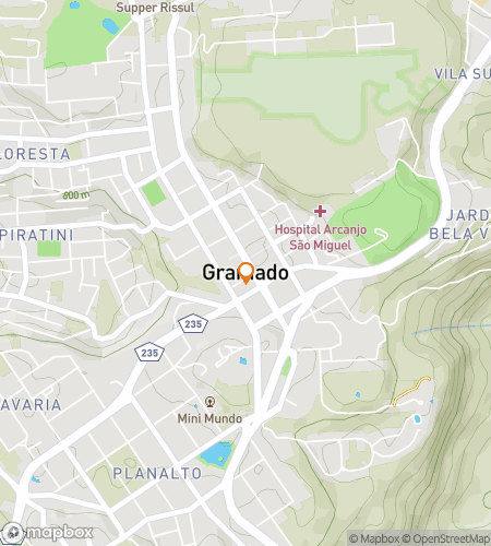 Map of scavenger hunt walking tour for Gramado, Brazil: The Festival Heartbeat Adventure