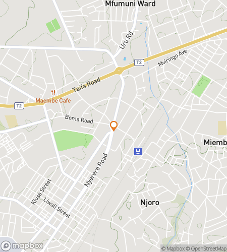 Map of scavenger hunt walking tour for Moshi: Gateway to Kilimanjaro