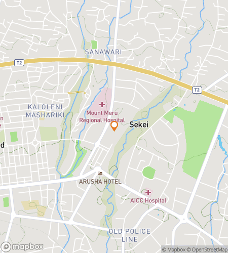 Map of scavenger hunt walking tour for Arusha: Where the Safari Begins