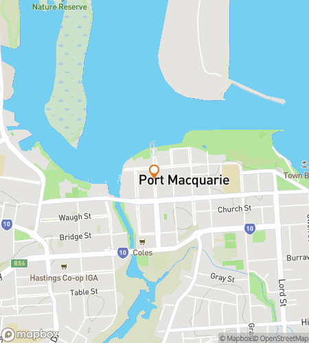 Map of scavenger hunt walking tour for The Promise of Port Macquarie