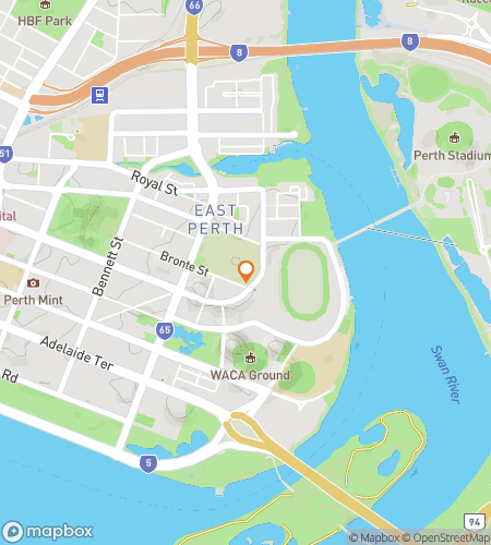 Hartă pentru turul pe jos "scavenger hunt" pentru "Perth Ghost Hunt"