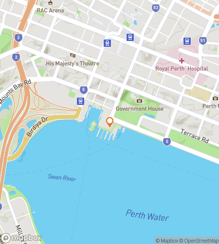Map of scavenger hunt walking tour for Perched On A Swan