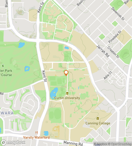 Harta turului pe jos cu vânătoare de comori pentru Curtin University Quest: From Domes to Cyclops