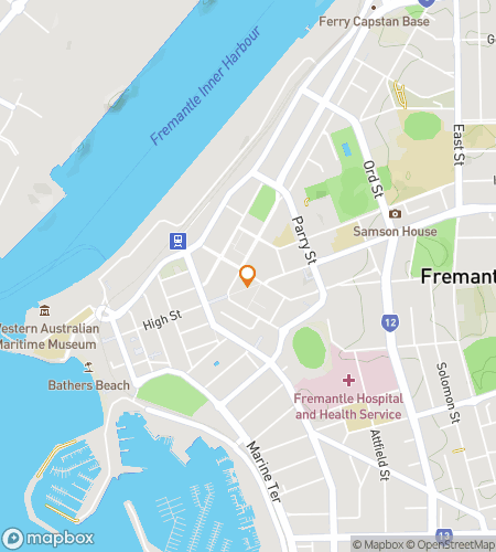 프리맨틀 비치사이드 어드벤처를 위한 스캐빈저 헌트 워킹 투어 지도