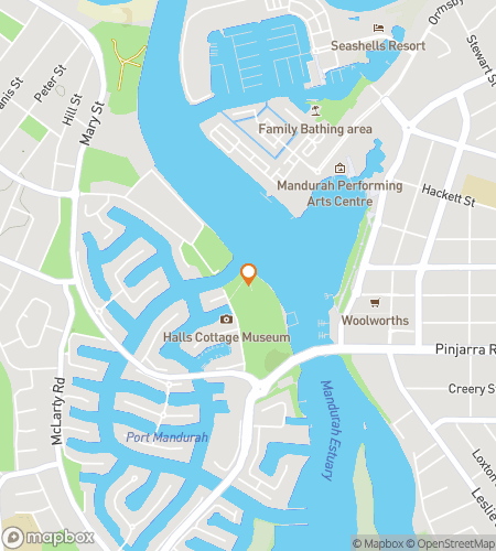 Map of scavenger hunt walking tour for Man-Do-Rah or Do Not! The Coastal Mandurah Hunt