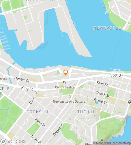 Map of scavenger hunt walking tour for Newcastles Enchanting Discovery