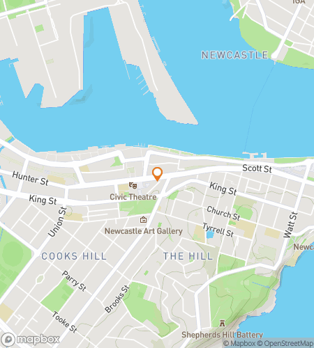 Aarteenetsintäkävelykierroksen kartta 'Party Like Royalty' -teemalla Newcastlessa