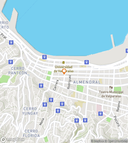 Map of scavenger hunt walking tour for Valparaiso's Street Art & Secret Step
