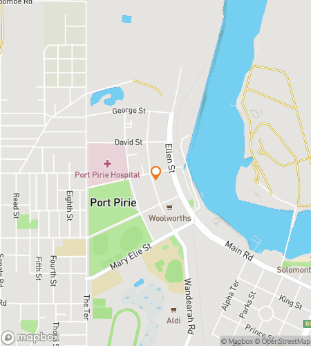Map of scavenger hunt walking tour for Port Pirie's Harbor Clues & Outback Views