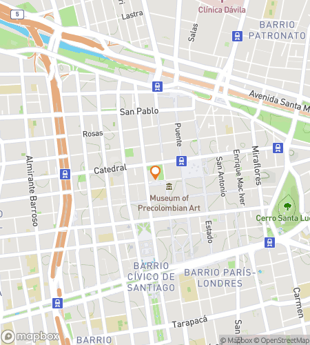 Map of scavenger hunt walking tour for Andean Adventures in the City