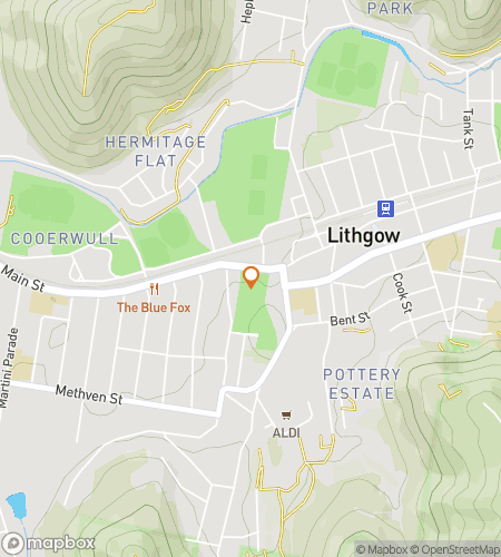 Kaart van de speurtocht wandelroute voor Echoes of the Blue Mountains: Een Bowenfels Avontuur