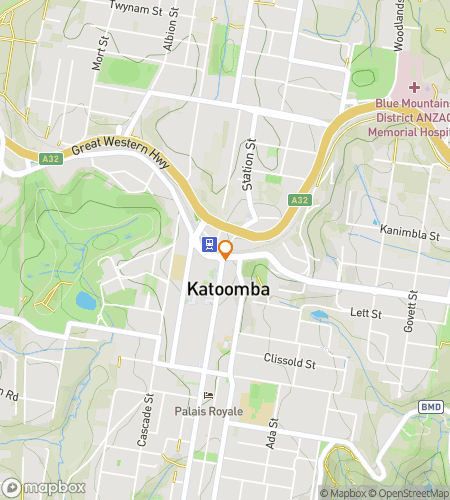 Map of scavenger hunt walking tour for Katoomba’d and Confused: A Trail of Mist, Myths, and Mysteries

