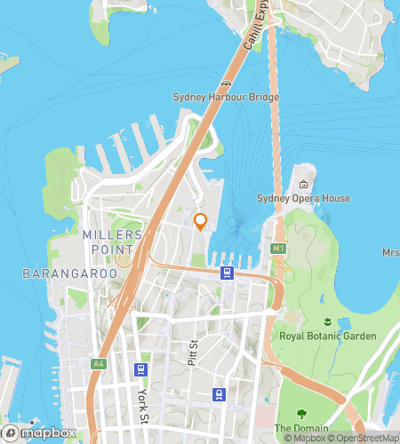 Map of scavenger hunt walking tour for Sydney Ghost Hunt