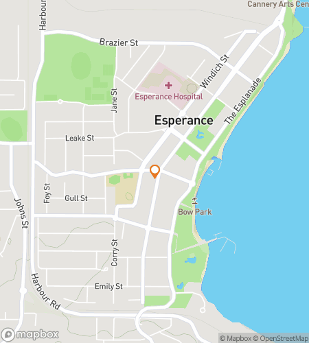 Map of scavenger hunt walking tour for Esperance Hunt: Clues on the Edge of the Ocean